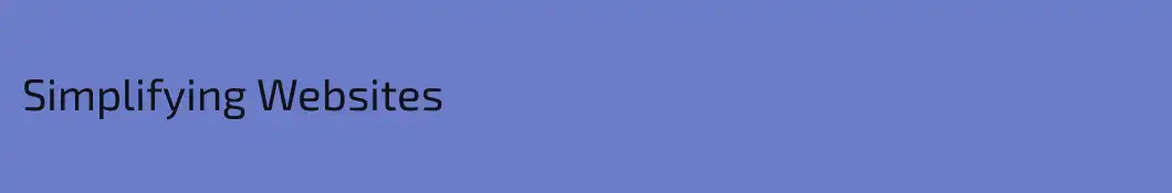 Simplifying Websites